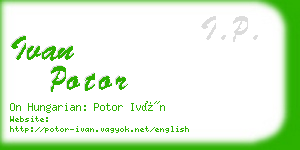 ivan potor business card